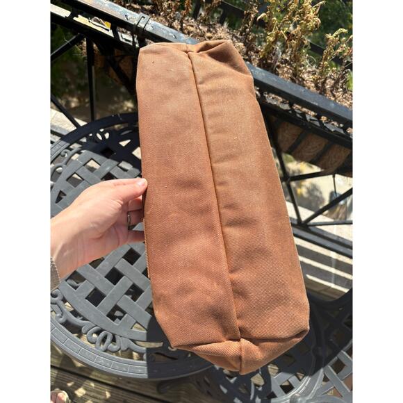 Monte & Coe Brown Organic Cotton Canvas Tote Bag Leather Handles - Picture 3 of 8